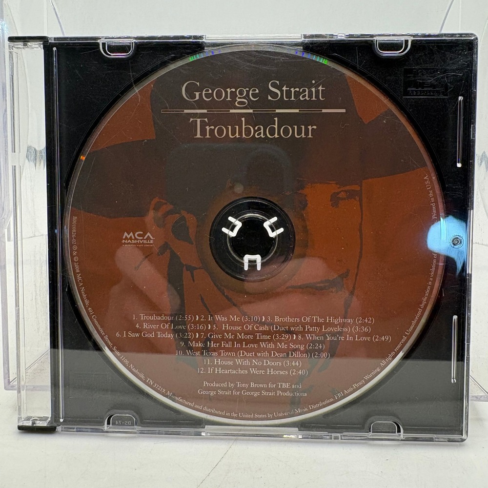 George Strait Troubadour CD Album‎ 2008 MCA Nashville B0010826-02 Country Music